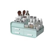 Rangement Maquillage Organisateurs de Bureau for cosmétiques, boîte Rangement for Maquillage, tiroir, conteneur, tri, Articles Divers(Blue-m)