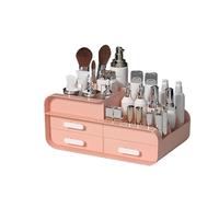Rangement Maquillage Organisateurs de Bureau for cosmétiques, boîte Rangement for Maquillage, tiroir, conteneur, tri, Articles Divers(Pink-m)