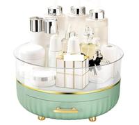 Rangement Maquillage Plateau De Rangement Rotatif À 360 Degrés pour Soins De La Peau, Organisateur De Cosmétiques À 2 Niveaux avec Tiroir, Organisateur De Maquillage Rotatif Rond Rangement Produit de