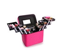 Rangement Maquillage Portable Grande Capacité Cosmétique Boîte De Rangement Professionnel Maquilleur Artiste Maquillage Kit Multicouche Pliable Voyage Cas Coiffeuse(F)