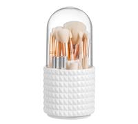Rangement Maquillage Porte-brosse De Maquillage Rotatif À 360 Degrés, Avec Couvercle, Conteneur Pour Pinceaux De Maquillage, Porte-brosse Rotatif Pour Vanité Et Salle De Bain Rangement Produit de Beau