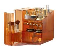 Rangement Maquillage PP Tiroir Cosmétique Boîte De Rangement De Bureau Coiffeuse Soins De La Peau Maquillage Organisateur Rangement Produit de Beauté(Oranje)