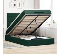 Rangement Moderne avec LED Crème 160 x 200 cm | Lit avec Rangement et Hydraulique avec Matelas et Tête de Lit LED RGB Crème 160x200 cm Polyester Métal
