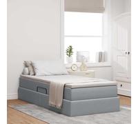 Rangement Moderne Tissu Polyester Gris Clair 90 x 200 cm