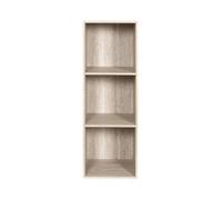 HOME DECO FACTORY - HD7742 - Rangement Modulable 3 Cases - Design Esthétique et Fonctionnel - Idéal pour Livres et Objets Déco - Dimensions 34 x 97,8 x 31,8 cm - Couleur Blanc Beige