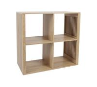 HOME DECO FACTORY - HD0241 - Rangement Modulable 4 Cases Klaus, Marron, 69.6x66x32