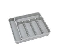 Rangement multi-usages for couverts, argenterie, ustensiles de cuisine, tiroirs, organiseur, porte-couteaux, fourchettes, cuillères, épices, bouteilles, plateau rangement(Gray)