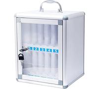 Rangement mural de grande capacité pour téléphone portable - 48/60 emplacements en alliage d'aluminium portable avec poignée et verrouillage, idéal pour les écoles, les bureaux, les événements