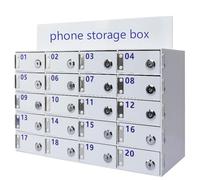Rangement mural en acrylique pour téléphone, 80 emplacements, boîte de verrouillage sécurisée avec clés pour bureau, usines et écoles, parfait pour le rangement et la protection des appareils