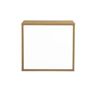 Rangement mural finition blanche et bois clair chêne L55 cm FLEXO