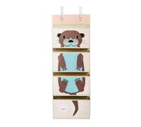 3 Sprouts Rangement Porte à Suspendre - Sac de Rangement Suspendu pour Enfant - Organisateur de Vêtements Semaine - Rangement Tissu Mural Bébé - Organisateur de Couche Suspendue - Loutre