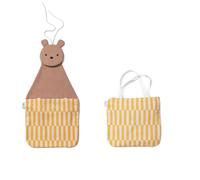 Rangement mural & sac-ours brun, jaune et naturel TU