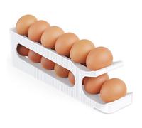 Rangement Oeuf Frigo, 2 Étages Économisez de l'espace Roulage Automatique Distributeur Oeuf, Boite À Oeufs en Plastique pour Rèfrigèrateur, Cuisine - 1 Pièce