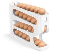 Rangement Oeuf Frigo, Boite a Oeufs en Plastique à Enroulement Automatique, Distributeur Oeuf Peu Encombrant pour Réfrigérateur, Comptoir, Cuisine, Porte Oeuf pour 28 Oeufs de Taille Moyenne, 1 Pièces