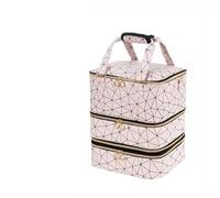 Rangement Onglerie,Rangement Vernis A Ongle Trousse de rangement for vernis à ongles 3 couches, 84 compartiments, grande capacité, avec poignée, en PU, lampe, gel et(Pink)