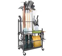 Rangement outils de jardin - VEVOR - RF-RY-029 - 16 emplacements - 3 étagères - Acier au carbone