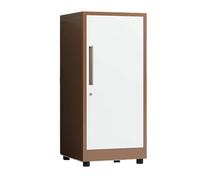 Rangement Outils Jardin avec Serrure Armoire de Rangement en Acier Laminé À Froid avec Poignées Dissimulées Étagères Réglables Étanche et Résistante À L'humidité Armoire Rangementt Garage(Brown)