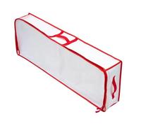Rangement Papier Cadeau Home Organization Storage Container Capacity Storage Bag with Reinforced Handle Waterproof Zipper for Easy(White Red)