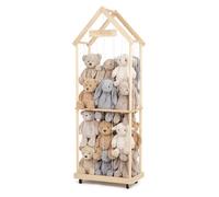 Rangement Peluche de Enfant avec freins à 360°, 164x32x58cm, 2 couches