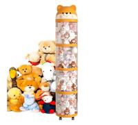 Rangement Peluche Enfant Grande Capacité | Organisateur à Peluches Transparent sur Roulettes avec Couvercle Coulissant pour Chambre Bébé et Chambre d’Enfant
