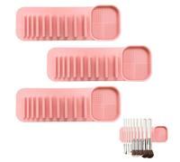 Rangement Pinceaux Maquillage, Makeup Organizer, Support Mural en Silicone Pour Pinceaux de Maquillage, Augmentation de la Zone de Nettoyage, Support de Rangement Multifonctionnel, Adapté aux Carreaux