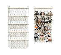 Rangement pour animaux en peluche à 4 étages avec poche en filet suspendue 105 x 52 cm, pour chambre d'enfant, jouets suspendus, sac mural suspendu, rangement pour chambre d'enfant, salle de jeux