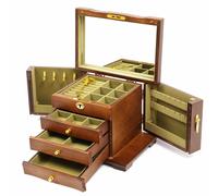 Rangement pour bijoux 4 couches Armoire à bijoux Coffret à bijoux Boîte à bijoux en bois