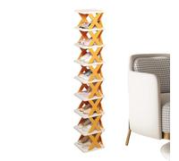 Rangement pour chaussures étroit - ABS 10,43x10,04x50,98 pouces | Organiseur de pantoufles avec design pliable, petit espace au sol, grande capacité, grand support pliable pour chaussures | Placard po