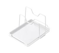 Rangement pour couvercle de casserole - Étagère sur pied peu encombrante + séparateur structuré, organiseur d'assiettes robuste, système de tri de cuisine soigné, support fonctionnel pour arrangement