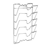Rangement pour Couvercle du Pot Mural, en Métal Porte Mural pour Couvercle du Pot 5 Niveaux Range Couvercles pour Ustensiles de Cuisine et Poêle Protection contre la Corrosion Économie de l'espace
