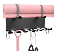 Rangement pour équipement d'entraînement, solution de rangement stable pour appareils d'entraînement, étagère murale pour ceinture d'haltérophilie, poignées de rameur, rouleaux en mousse et