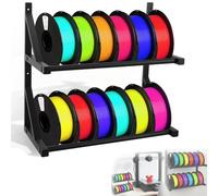 Rangement Pour Filaments, Support Mural à 2 Niveaux Pour Imprimante 3D 43 X 21 X 40 Cm Accessoires Pour Imprimante 3D PréSentoir Pour MatéRiaux D'Impression Pla/Abs/Tpu/Nylon