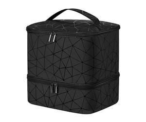 Rangement pour Organisateur d'ongles - Support de Vernis à 2 | étui de transport, sac de compact, convient à 30 bouteilles, boîte d'accessoires de maquillage portable, configuration