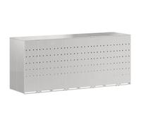 Rangement pour poubelles extérieur - vidaXL - Argenté - Acier inoxydable - 272x77,5x115,5 cm - Extensible