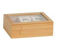 Rangement Pour Thé Et Café - Andrea House - Modèle Cc73015 - Multicolore - Bambou - 21x16x7,5 Cm