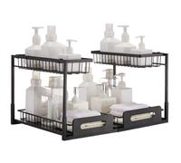 Rangement sous Evier 2 Niveaux Etagère pour Placard Métallique 27x36cm 2 Piéces