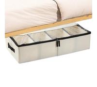Rangement Sous Le Lit | Pliable Avec Poignées De Couvercle Transparent,Boîtes De Rangement Sous Le Lit Pour Chaussures,pour placard salon maison appartement vêtements jouets baskets couverture et coue