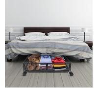 Rangement sous Lit avec Roulettes - JEOBEST - Noir - 60*40*17cm