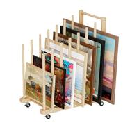 Rangement sur toile - Support en bois pour studio | Étagère durable pour économiser de l'espace avec disposition organisée et fonctionnalités fonctionnelles pour œuvres d'art, affiches, bureau, papier