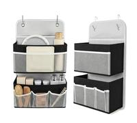 Rangement Suspendu, Etagere Suspendue, Organisateur Mural avec Grille de Rangement, Rangement Sac de Courses convient pour les Armoires, derrière les Portes ou dans les Camping-Cars, 2 Pièces