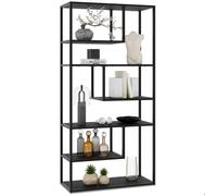 Rangement - TECTAKE - Étagère VENDA au style industriel avec 6 compartiments réglable en hauteur, 85 x 35 x 188 cm - Noir