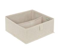 Rangement tiroir ""Groomy"" 2 compartiments beige 24x10,2cm - 5 five simply smart