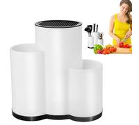 Rangement ustensiles cuisine - Support vertical compact, Conteneur couverts cuisine | Organiseur divisé multi-usage pour couteaux baguettes cuillères, Rangement optimisé pour cuisson, table
