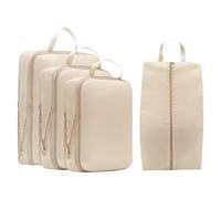 Rangement Valise Ultraléger Organisateur, Extensible Voyage Packing Cube Compression, Cubes De Compression Pour Bagages De Voyage, Set De Quatre Accessoires Valise Avec Double Zip Pour Organisation