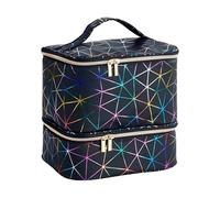 Rangement Vernis A Ongle: Double Couche Vernis à Ongles Organisateur Maquillage - Trousse Vanity Malette Peut Contenir 30 Bouteilles(15ml) Une Lampe LED Ongle UV - Valise Materiel Onglerie