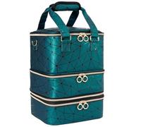 Rangement Vernis A Ongle, Rangement Vernis Trousse de rangement amovible en cuir PU de grande capacité for vernis à ongles, pouvant contenir 60 bouteilles d'huiles essentielles, trousse de maquillage,