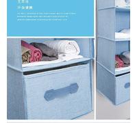 Rangement Vetement Organiseur Organisateur De Placard Suspendu À 3 Étagères,Sac De Rangement Polyvalent Pour Vêtements,Pulls Et Sous-Vêtements - Type Blue Box