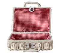 Rangement vintage pour mallette avec couvercle étanche à l'humidité Cosmétique Porte-articles divers petits articles enfants G, blanc, 22X17X11CM