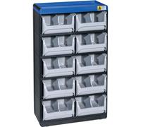 Allit 464630 Réservoir pour petites pièces VarioPlus Pro 53/20 (l x H x P) 300 x 525 x 165 mm noir, gris, bleu 1 pc(s)