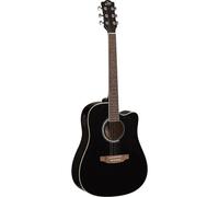 EKO Guitare folk électro Ranger 6 Cutaway – Fond et éclisses tilleul, manche bouleau – Noir